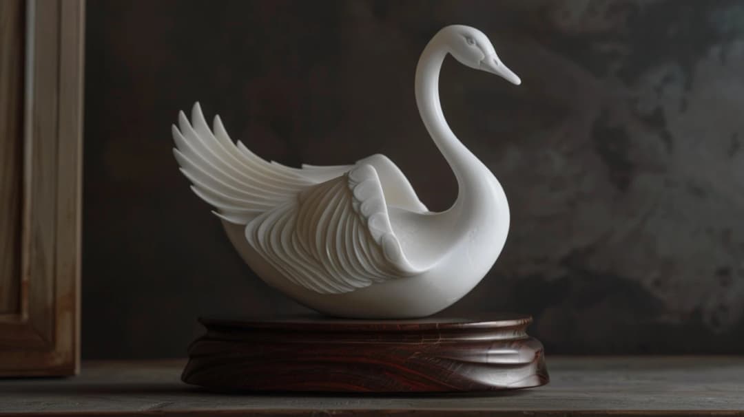 Uwodząca elegancja: Figurka gęś - finezja w porcelanie