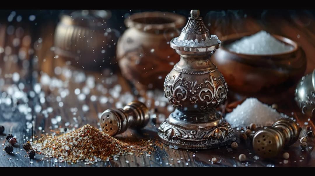 Zestaw przypraw: Historia cukiernicy, solniczki i pieprzniczki