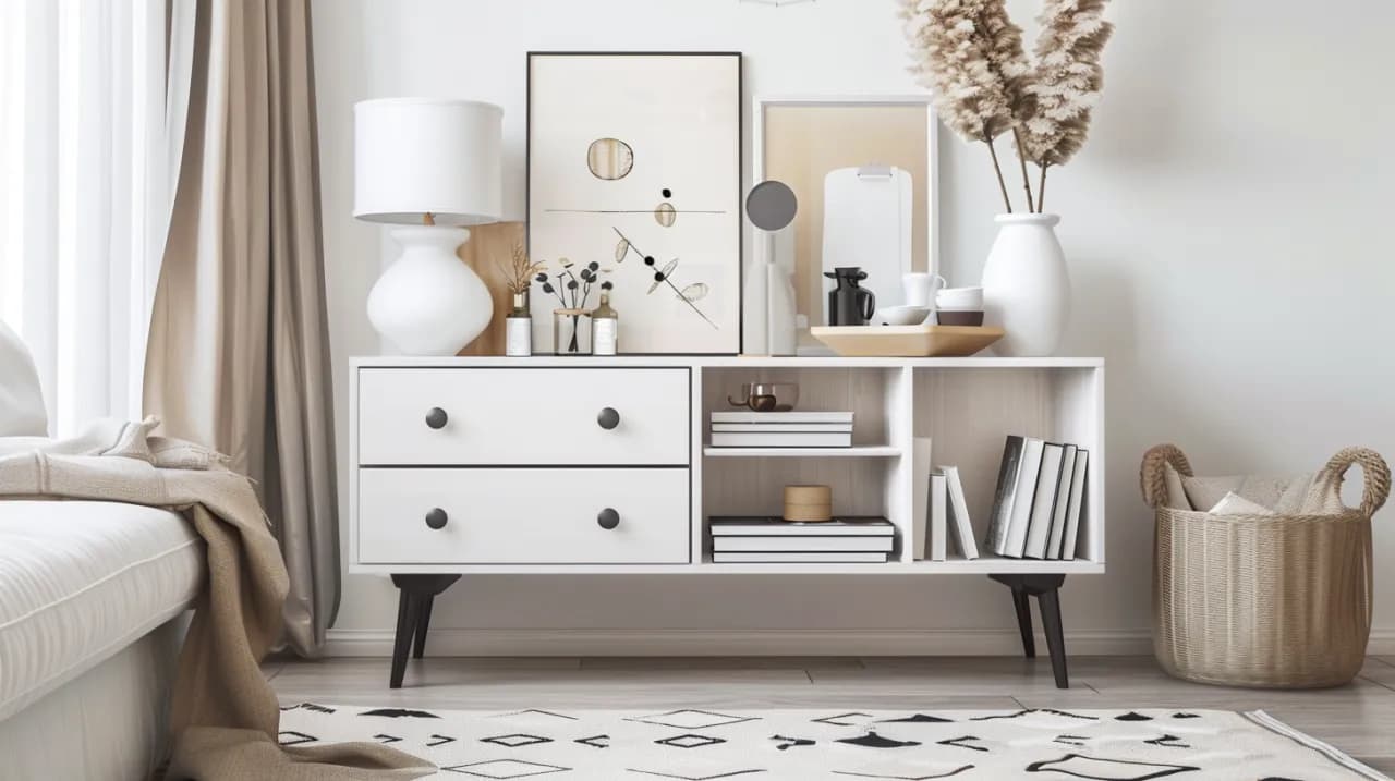 Komoda z regałem - funkcjonalne rozwiązanie do przechowywania