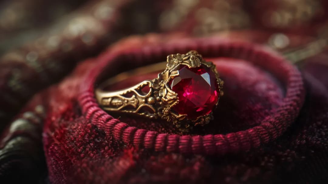 Złoty pierścionek z rubinem: wartość i tajemnice historyczne
